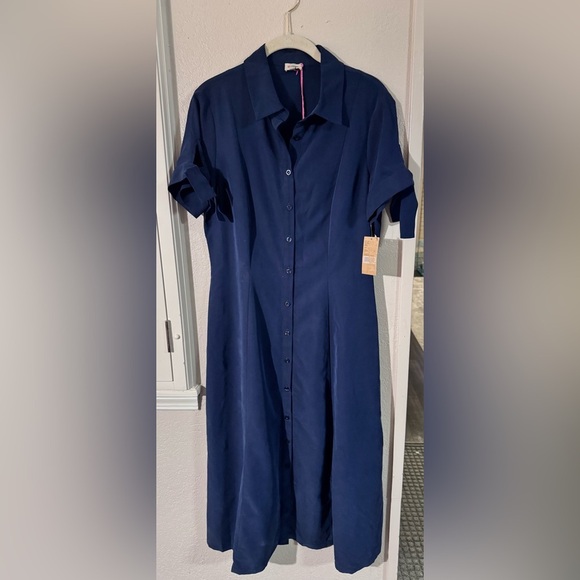 Daniel Cremieux Dresses & Skirts - Daniel Cremieux Navy Blue A-Line Midi Dress